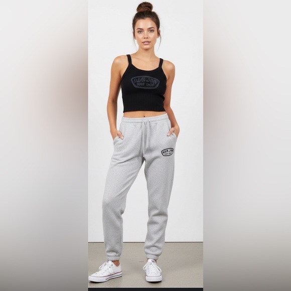 Ron Jon Surf Shop Gray Joggers Sweatpants with Drawstring Size XS - Picture 2 of 13